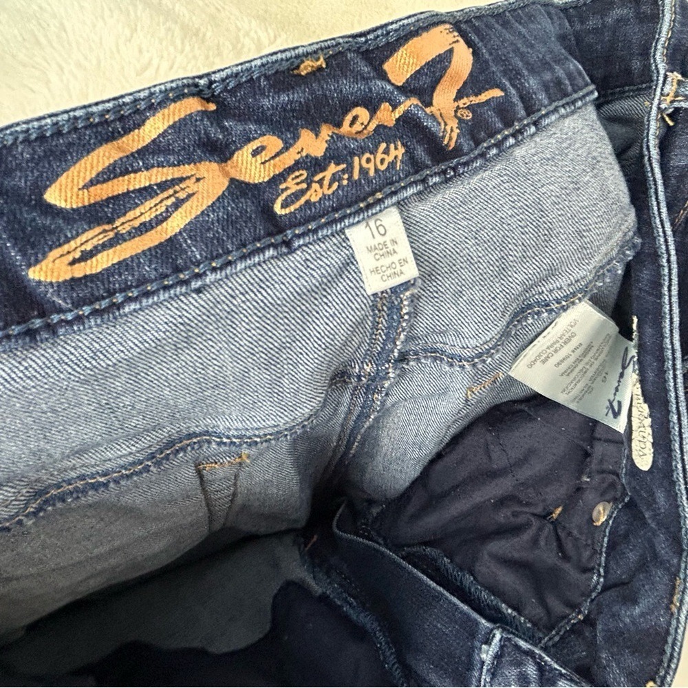 Seven7 Blue Jean Denim Bermuda Shorts Women's 16 - Picture 7 of 10